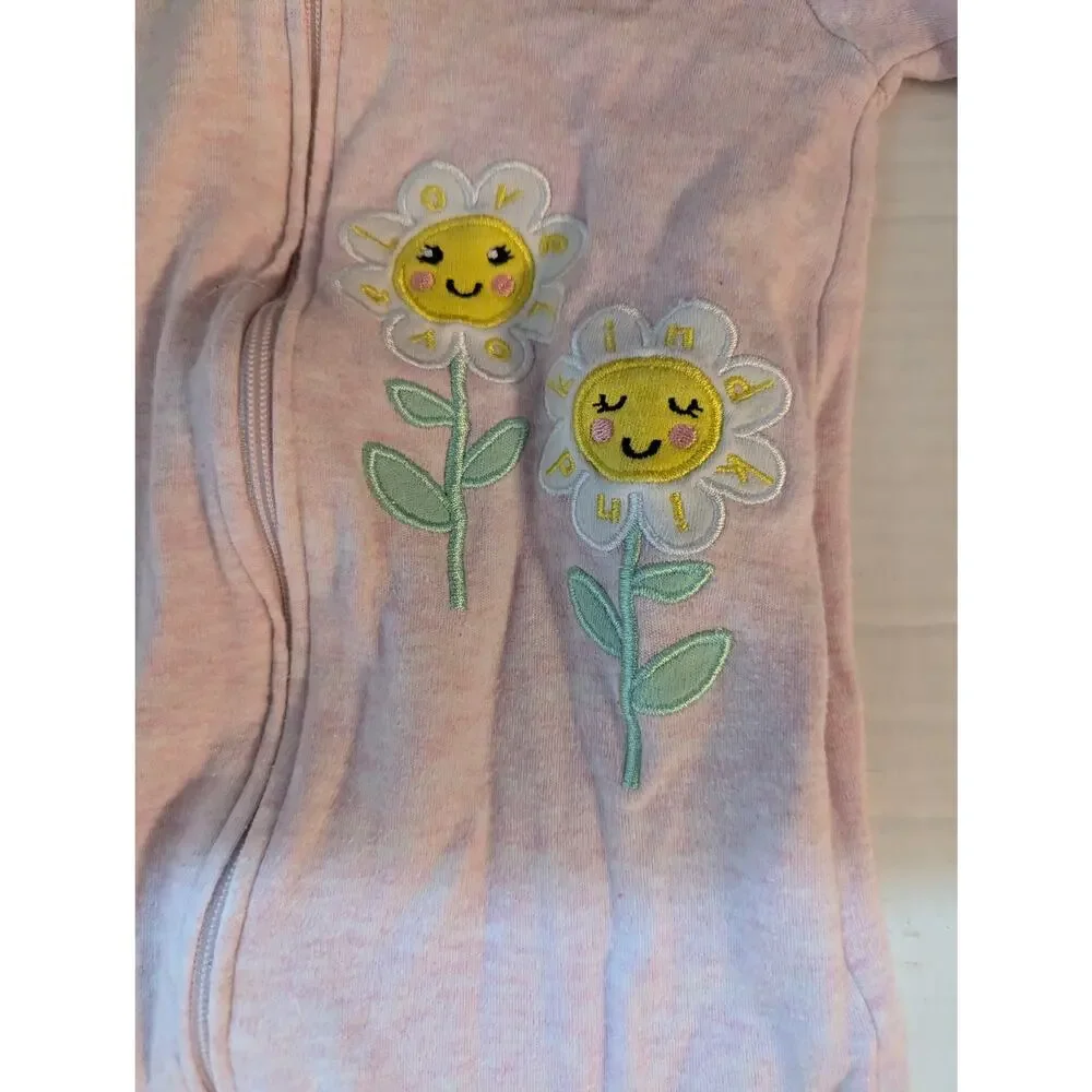 Koala Baby Pink Daisy Sleeper Pajama One-Piece - Size 18M